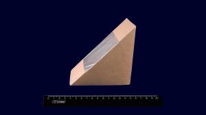 Контейнер крафт треугольный для сэндвичей, 130мм*130мм*70мм ECO SANDWICH 70 (50/800).Kr1-0031