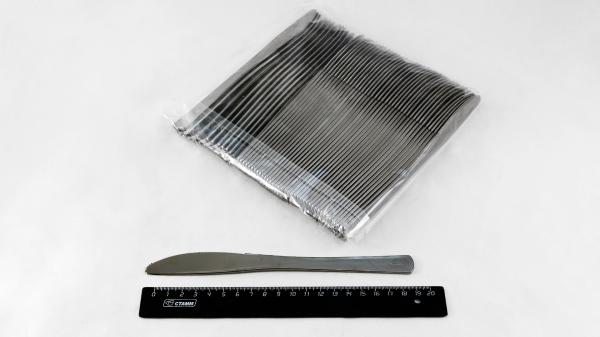 Нож пластиковый серебро/металлик 20см (50шт в упаковке), TaMbien.2202-Tb