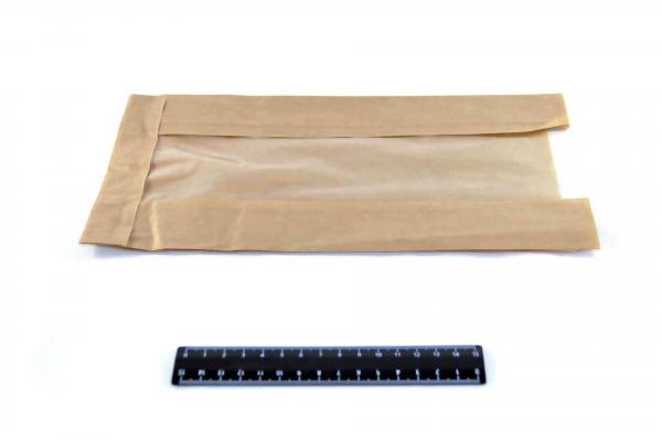 Пакет бумажный Крафт 310*170*80мм с полипропиленовым окном 80мм (100).3830/290