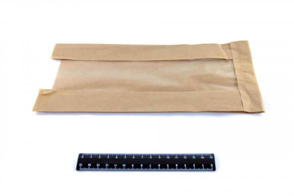 Пакет бумажный Крафт 310*170*80мм с полипропиленовым окном 80мм (100).3830/290