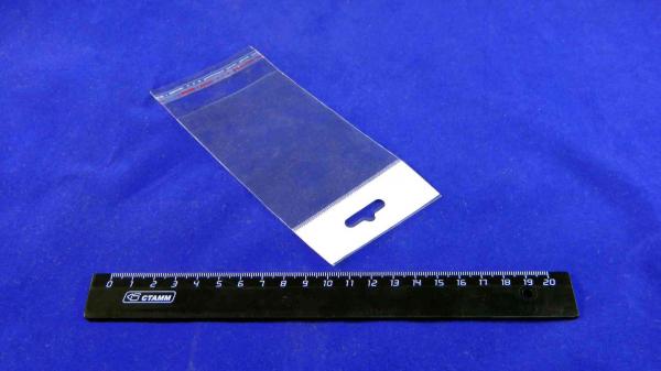 Пакет полипропиленовый с липким слоем и еврослотом 7*10 30мкм (1000).9846/05-1