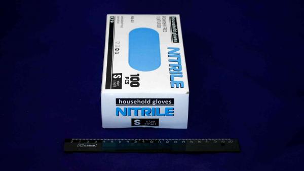 Перчатки нитриловые неопудренные синие "S" Manual FN (50пар/10уп).3802/170-S