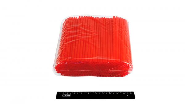 Трубочка коктейльная красная прямая 8*240 (250шт).3601/4-Eco
