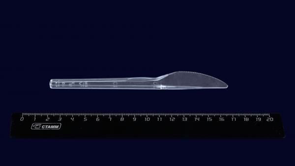Нож одноразовый пластиковый прозрачный,150мм, Покровский Полимер (200шт).1422/008v