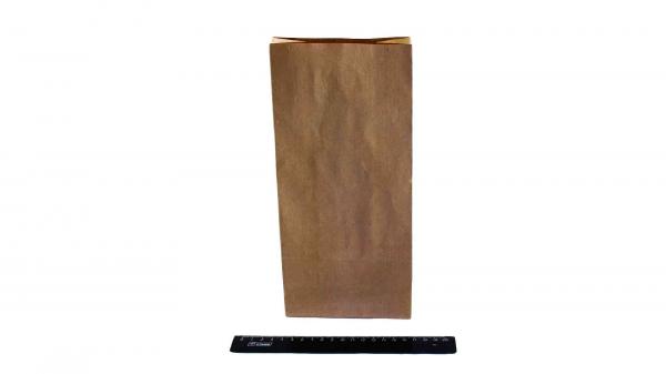 Пакет бумажный 285*130*70мм крафт, без ручек, с прямоугольным плоским дном.3830/2-99