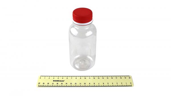 Бутылка ПЭТ 0,3л с крышкой, на 38мм, прозрачная, гладкая (без рёбер жёсткости) (200шт в мешке/100 уп).1902/1446n