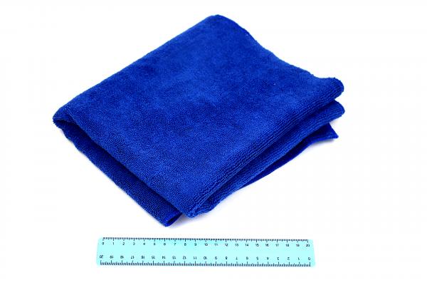 Салфетка из микрофибры 35см*40см (1шт), многоразовая, синяя, без упаковки.3139-M2