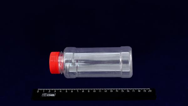 Бутылка ПЭТ 0,25л с крышкой, прозрачная, гладкая, без талии, горло 38мм (200).1902/1450