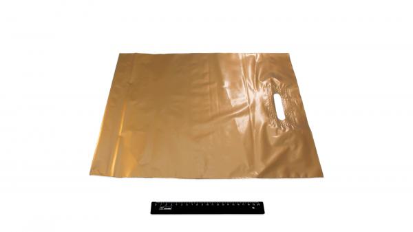 Пакет ПВД золото, с вырубной ручкой 40*50 70мкм, активированный, для шелкографии.5678/02gold