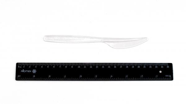 Нож одноразовый пластиковый прозрачный, 180мм (50шт).1422/009U