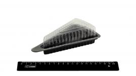 Контейнер для торта УГОЛОК,черное дно, прозрачная крышка (800шт).1721/4-30