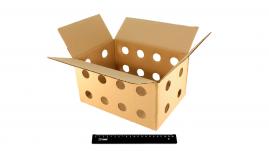 Гофрокороб (картонная коробка) 290*205*150 со смотровыми отверстиями, Т-22 С.7961-95/3