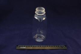 Бутылка ПЭТ 0,3л БЕЗ КРЫШКИ, на 38мм, прозрачная, гладкая, КВАДРАТНАЯ (без рёбер жёсткости).1902/1436nb