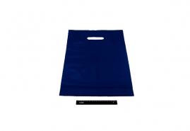 Пакет ПВД темно-синий, с вырубной ручкой 40*50 70мкм, активированный, для шелкографии.5678/09012