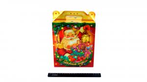Коробка для новогодних подарков "Дед Мороз", на 1кг.4989/01