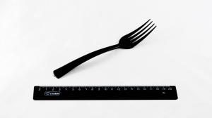 Вилка одноразовая пластиковая чёрная, 175мм (48шт в упаковке).1422/N2