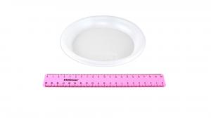 Тарелка десертная одноразовая пластиковая белая ДИАПАЗОН, d=167 (1600шт).1303/1d