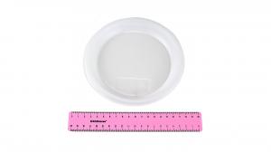 Тарелка десертная одноразовая пластиковая белая ДИАПАЗОН, d=205 (1200шт).1306/d