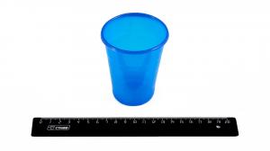 Стакан одноразовый пластиковый синий 200мл, Мопс (100шт).45745m