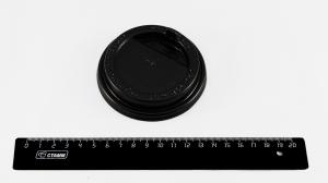 Крышка 90 мм для горячих напитков, черная, с питейником, ВИРИДО.7002/259v