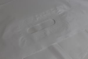 Пакет ПВД белый, с вырубной ручкой 60*50 70мкм, активированный, для шелкографии.5678/09p