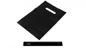 Пакет ПВД черный, с вырубной ручкой 20*30 50мкм, активированный, для шелкографии.5678/03b