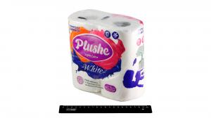 Бумага туалетная двухслойная "Plushe Classic" белая, без ароматизатора (4шт/упак).2648/9nn