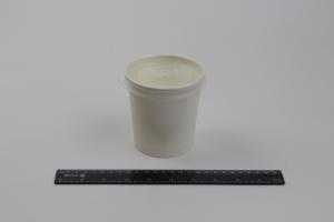 Контейнер суповой бумажный белый на 500мл (h=99мм), с прозрачной пластиковой крышкой (d=98мм) (500).600-36sup