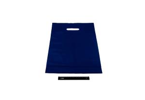 Пакет ПВД темно-синий, с вырубной ручкой 40*50 70мкм, активированный, для шелкографии.5678/09012