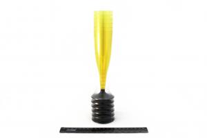 Фужер-бокал для шампанского 100мл, Желтый, низкая черная съёмная ножка (6шт).1507/13-11y