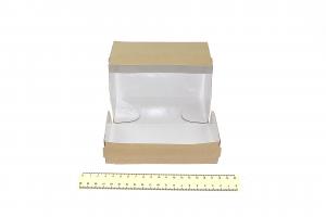 Контейнер крафт (коробка) ламинированный внутри 150мм*100мм*85мм, без окна, Eco Cake 1200 (250шт).28979-L21200