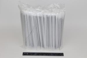 Трубочка коктейльная черная прямая в индивидуальной упаковке 8мм*240мм (250шт в упаковке).3601/458-Т-250