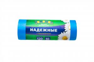 Мешок мусорный ПСД 120 л. (10шт/24рул) с ушками СИНИЕ НАДЕЖНЫЕ 07001100016,5.ВЛ12002(У)-uds