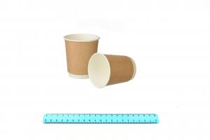 Стакан бумажный 250 мл. (25шт/25уп) КРАФТ  2-хслойный / Л.7009/2-uds