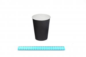 Стакан бумажный 400 мл. Impresso Black 2х.сл (30шт/20уп) NDW16/ 5215.7009/250-uds