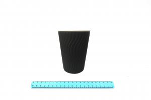 Стакан бумажный 300 мл. Impresso Black 2х.сл (40шт/20уп) 7009/3001-uds