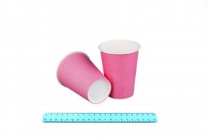 Стакан бумажный 350 мл. (50шт/20уп) Розовый / 7009/262-uds