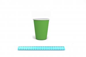 Стакан бумажный 350 мл. "Green" (50шт/20уп) ИнтроПластик.7009/510-uds