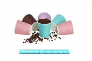 Стакан бумажный 200 мл. Кофейные зерна (4 цвета) 2х.сл (37шт/25уп) 7009/6-uds