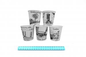 Стакан бумажный  ГН 250/290 мл. ГОРОДА черно-белые (50/1000).9987/236-uds