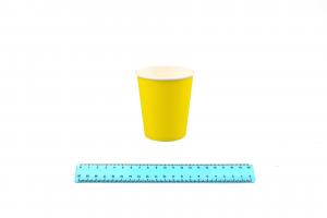 Стакан бумажный 250 мл. ЖЕЛТЫЙ (50шт/20уп).9987/711-uds