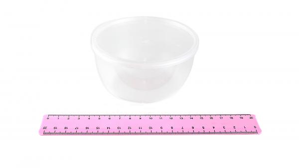 Контейнер с крышкой (плошка) на 360мл, круглый, для супа, d=112мм, h=55мм (500).1645/К35