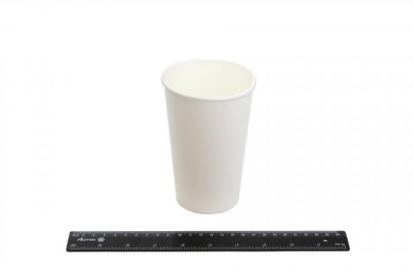 Стакан бумажный для горячих напитков 400мл белый.7002/240