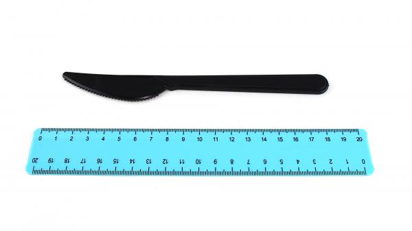 Нож одноразовый пластиковый чёрный (50шт).1422/N