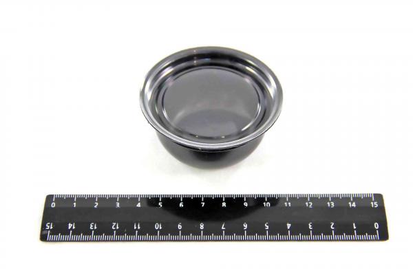 Контейнер для соуса с крышкой 50мл, чёрное дно/прозрачный верх, из мягкого пластика (1000).16171/Ч