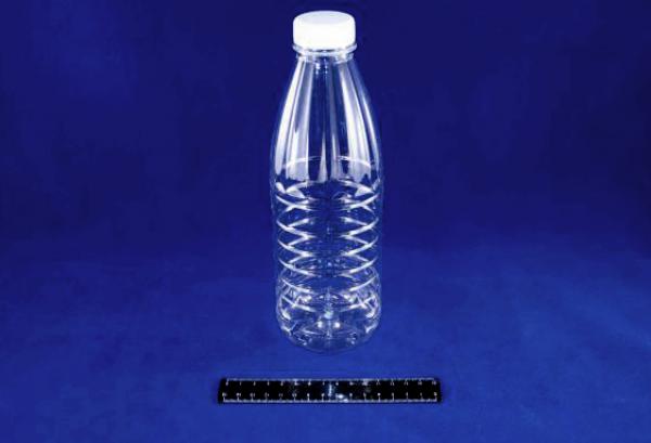 Бутылка ПЭТ 1,0л прозрачная с крышкой, для молока (100шт).001/0М156