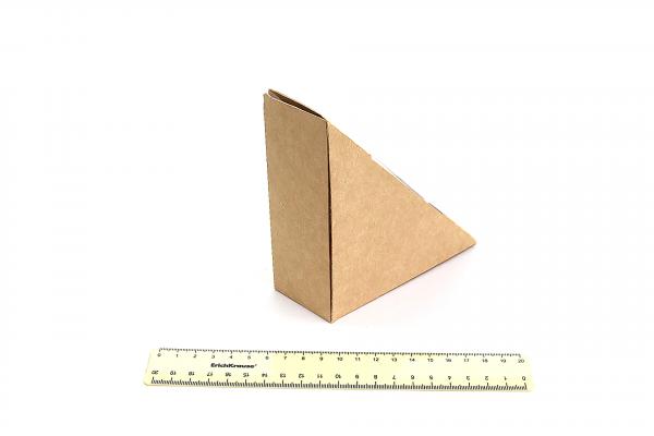 Контейнер крафт треугольный для сэндвичей, 130мм*130мм*50мм ECO SANDWICH 50 (50/600).Kr1-00311es