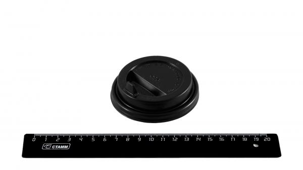 Крышка 80 мм для горячих напитков, черная, Атлас.7002/256atl