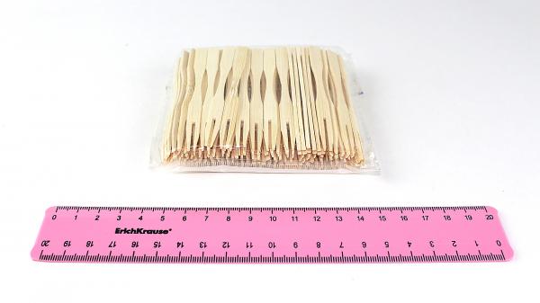 Пика "Вилка" бамбук, 90мм (100шт).3652/367