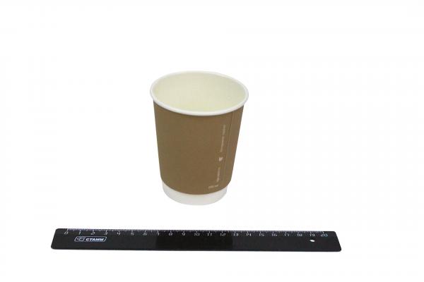 Стакан бумажный для горячих напитков двухслойный, крафт 250мл (20/500).67679-V20